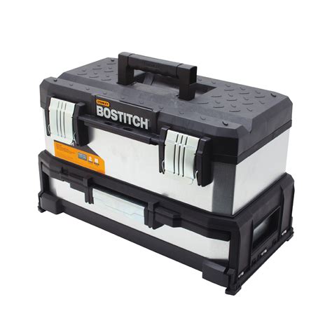 bostitch 20 metal plastic tool box with drawer|bostitch BTST20261 20 in metal plastic tool box with drawer.